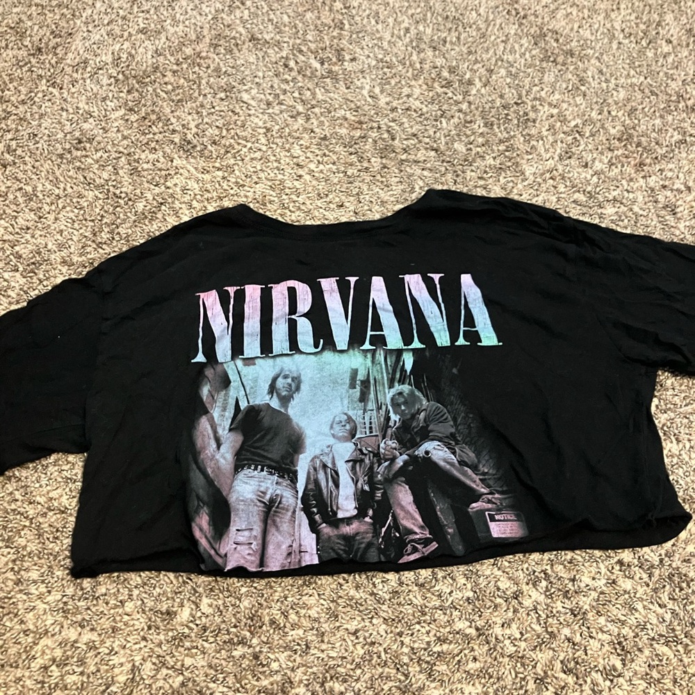 NIRVANA Black Tee with Iconic Logo